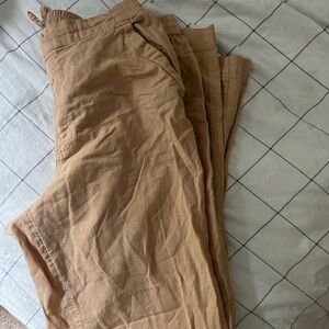 Pact Tan Linen Pants for Men